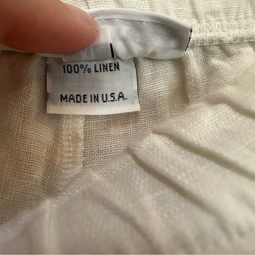 Bryn Walker Light Linen White Oliver Pant Wide‎ Leg Women’s Sz XL
